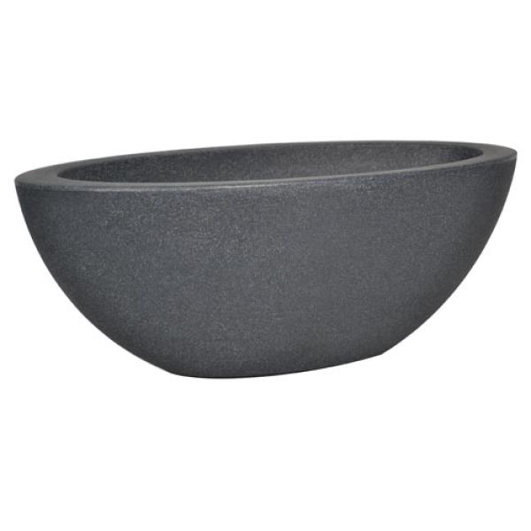 Pflanzschale oval anthrazit Kunststoff 52cm